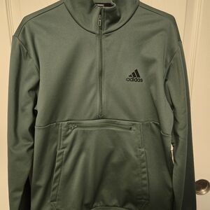 Adidas Men’s Green Half-Zip Training Pullover